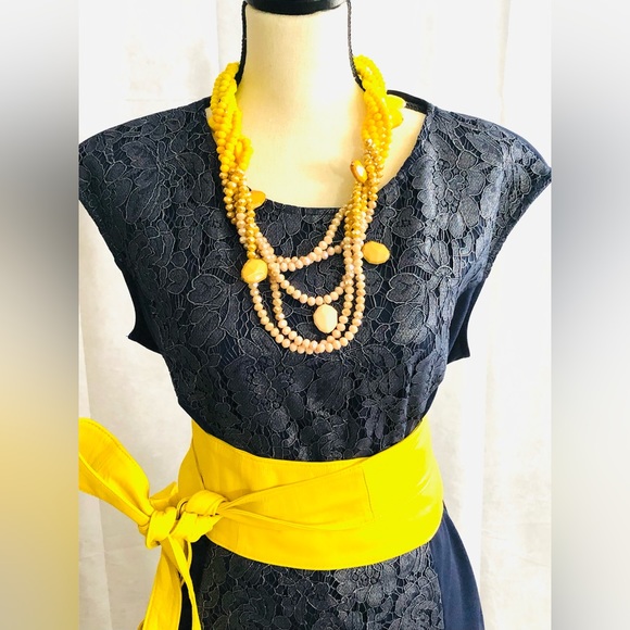 New 7th Avenue Design Studio / New York and Company Navy Blue Top and Skirt Set - Picture 7 of 8